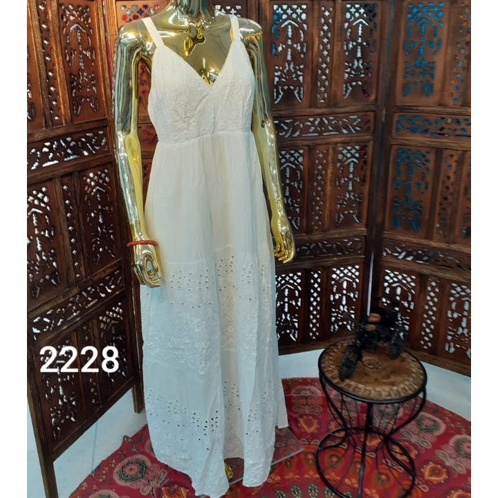 Vestido longo best sale branco boho