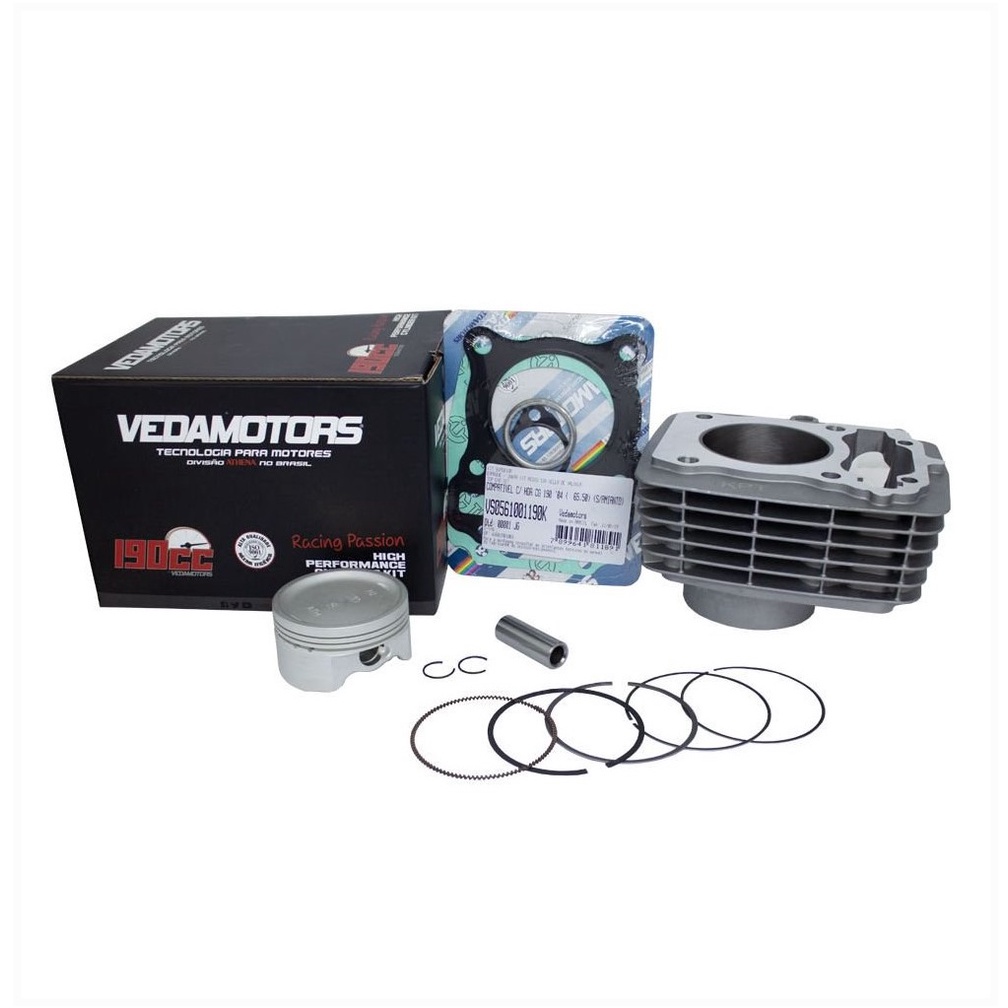 Kit Cilindro Pistao Vedamotors 190cc Cg Titan Fan Bros 150 Shopee