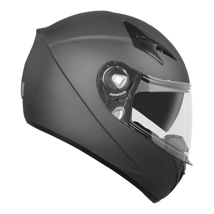 Capacete Moto Ebf X Troy Solid Preto Fosco C/ Óculos Interno