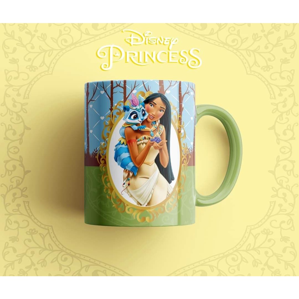 Caneca de Porcelana Personalizável c/ Nome Princesa Jasmine - 1