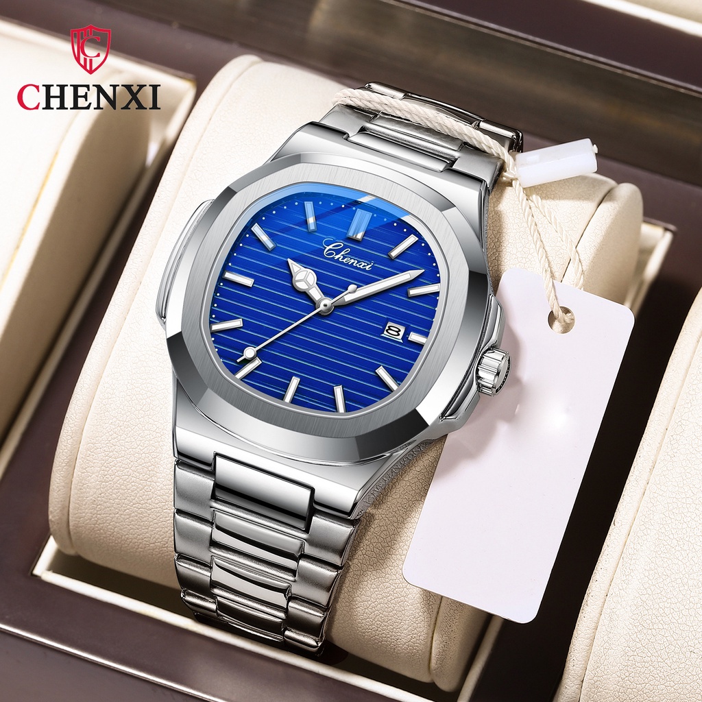 Relógio Chenxi Masculino Simples À Prova D'água Luminoso Com Pulseira De Aço