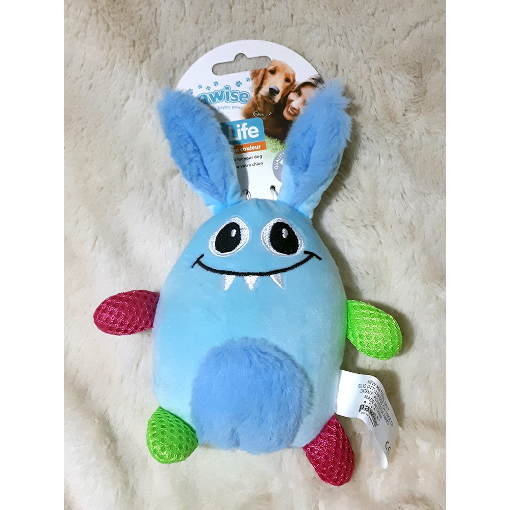 Pelúcia Monstrinho Azul Vivid Life Pawise Pet Cachorro | Shopee Brasil