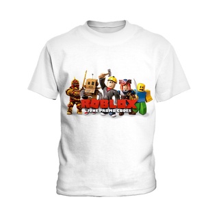 Roblox-Camiseta Bidimensional Infantil de Manga Curta, Roupa Fina de  Algodão, Animação Periférica, Meninos e Meninas, Moda