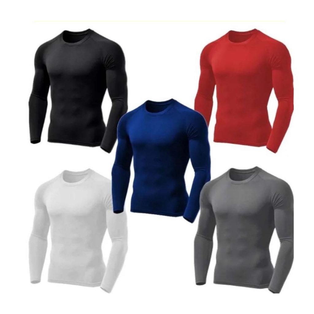Camisa masculina térmica segunda pele proteção UV 50