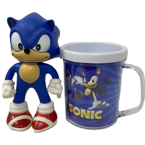 Boneco Sonic Sega Coleção + Caneca Personalizada 350ml