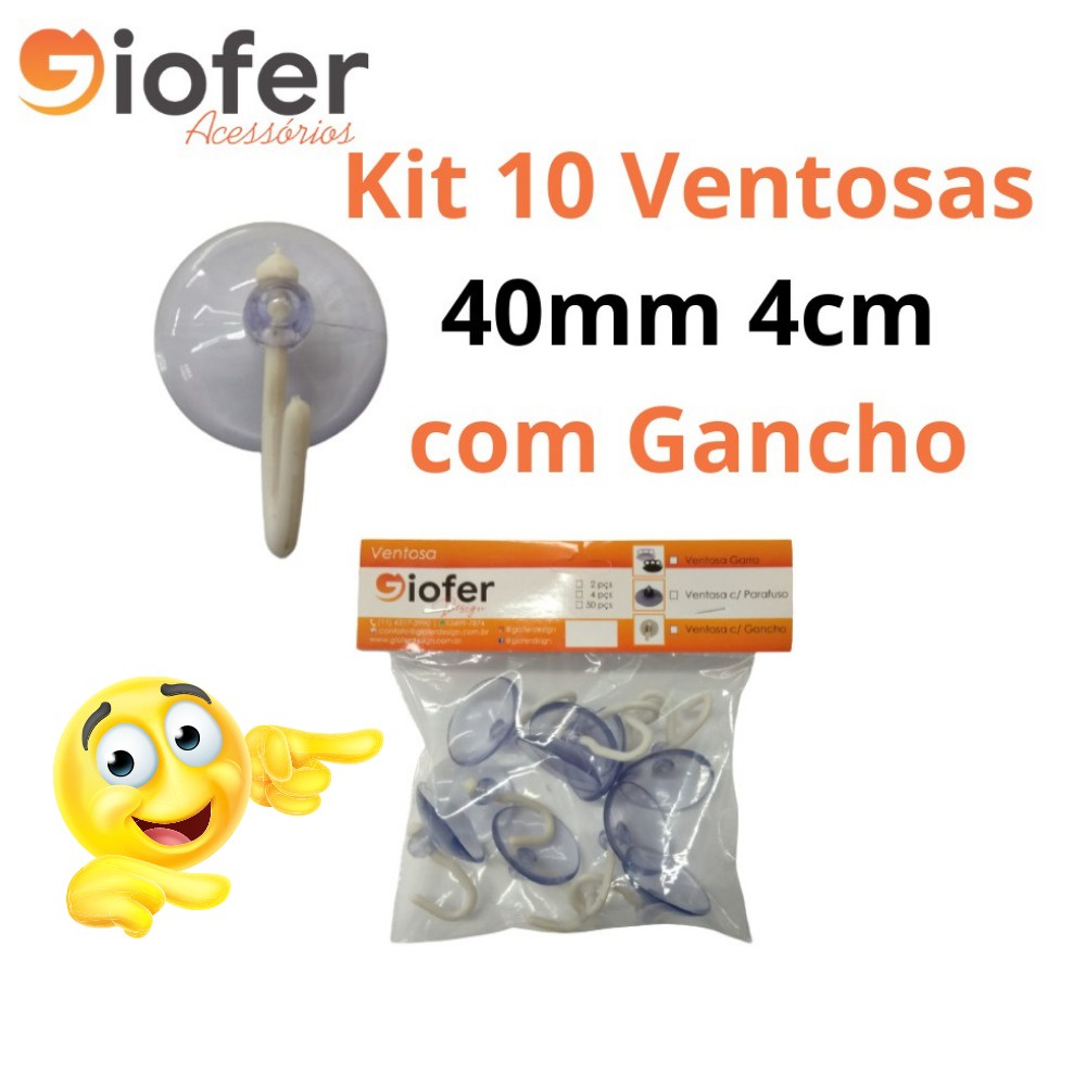 40 mm Ventosas con gancho