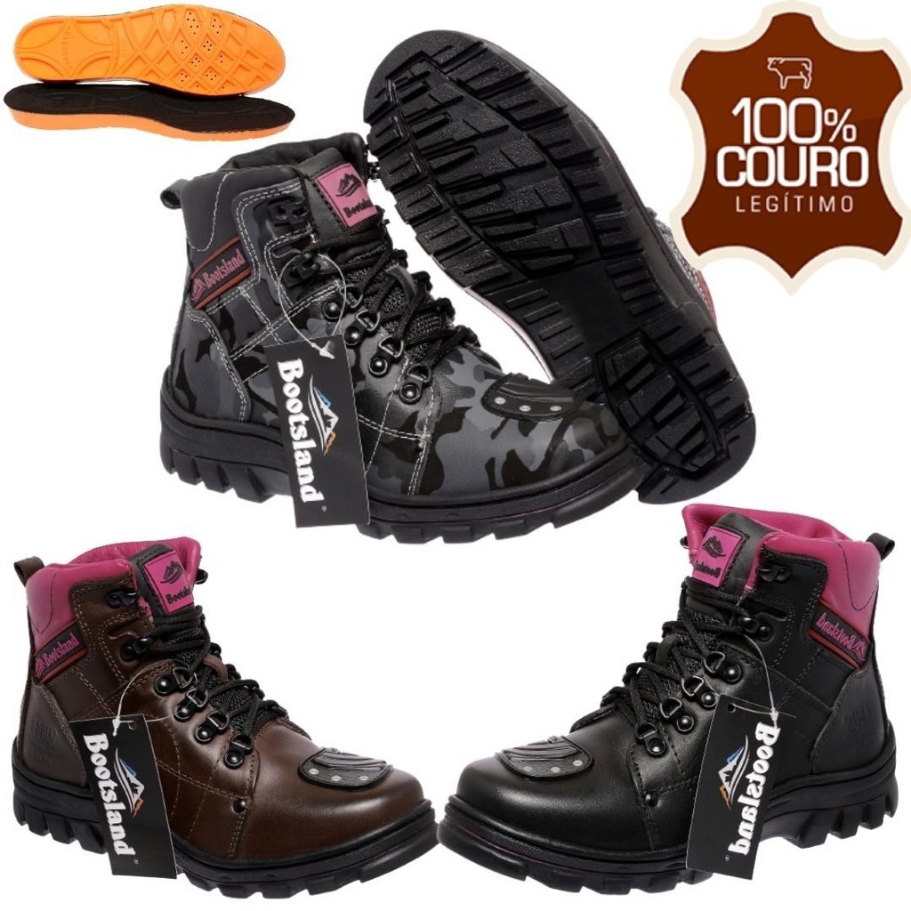 Coturno store motociclista feminino