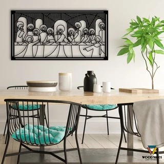 Painel vazado Santa Ceia decoração MDF
