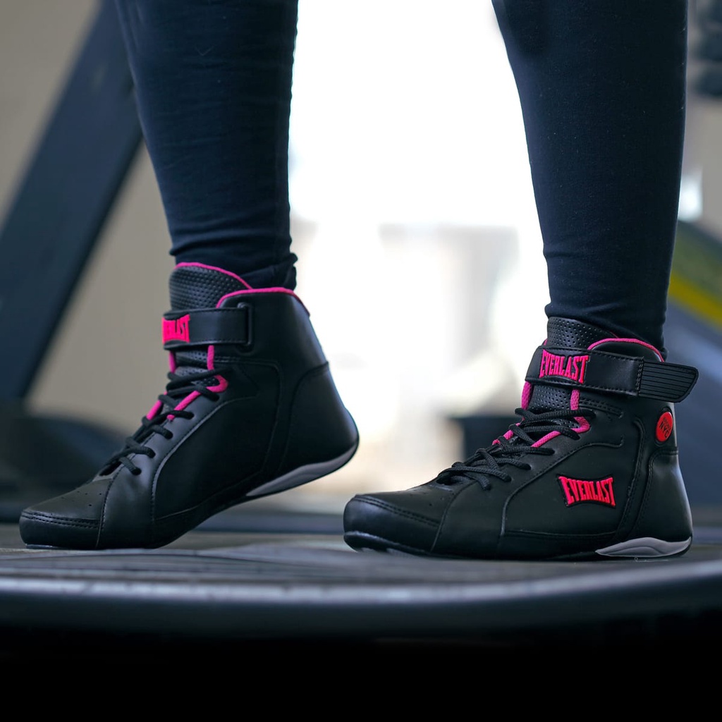 Tênis Everlast Argo Feminino Preto Rosa Caminhada Dia a Dia