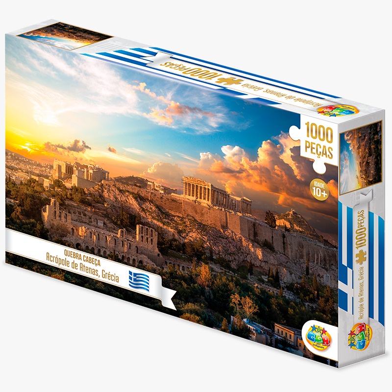 Quebra Cabeça Acrópole De Atenas Grécia - Puzzle 1000 Peças