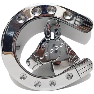 Fivela Cinto Country Aço Inox Ferradura Aberta Cavalo Mula Rozeta