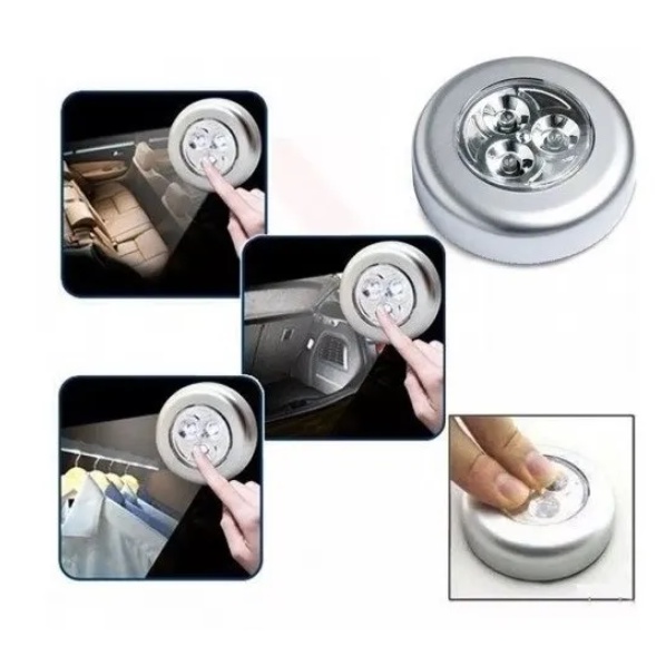 Lampada Luminária Toque 3 Led Guarda Roupa Armário Oferta (3326)
