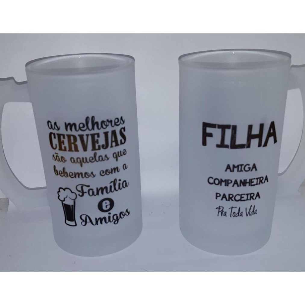 Caneca De Chopp Personalizada Vidro - Arte Personalizada