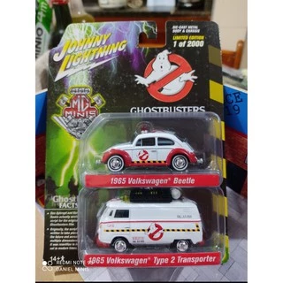 Jonny lightting Ghostbusters pack duplo Fusca e kombi 1/64