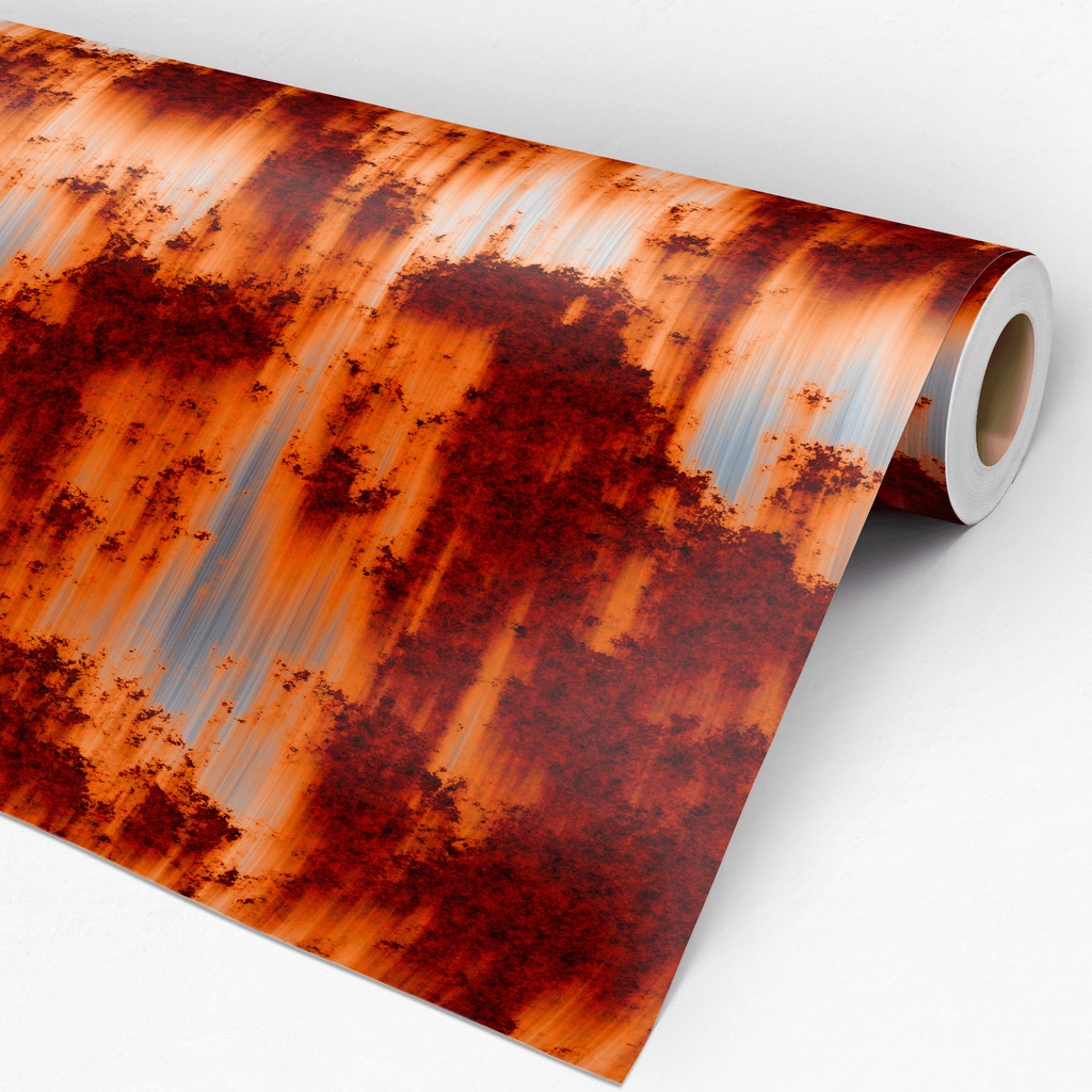 Papel Parede Decorativo Moderno Estilo Industrial Aço Tela Ferrugem 11