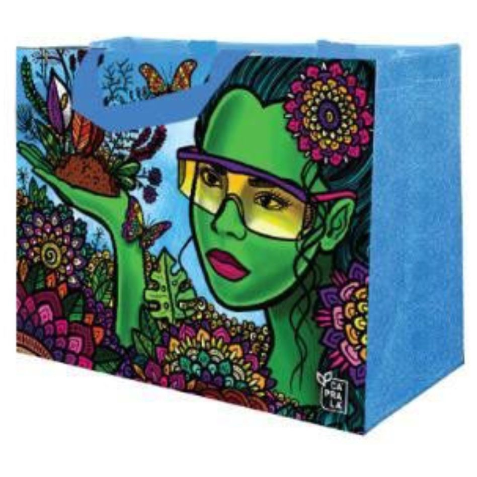 Sacola Retornável de Ráfia Ecobag MINI B4u CáPraLá Coleção Dan Roots 1 ...