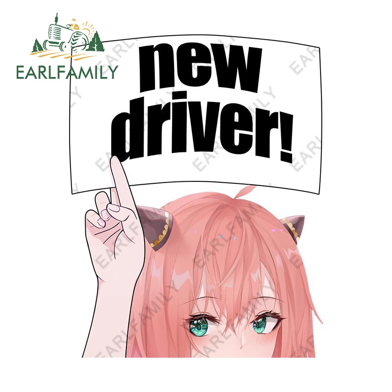 Earlfamily 13cm mirai nikki gasai yuno waifu adesivos de carro