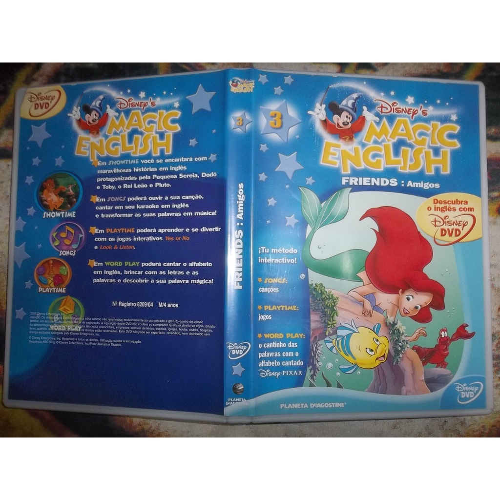 dvd curso ingles magic english 3 friends amigos - Comprar Cartazes