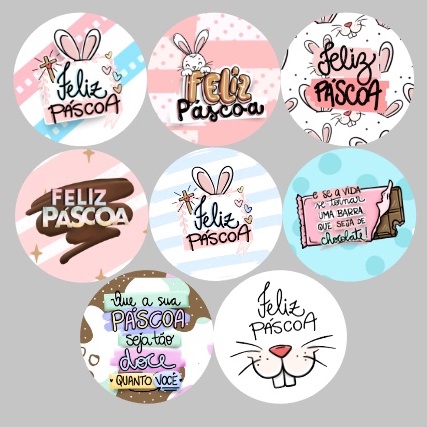 Kit Adesivos Páscoa - Variados 4x4cm | Shopee Brasil