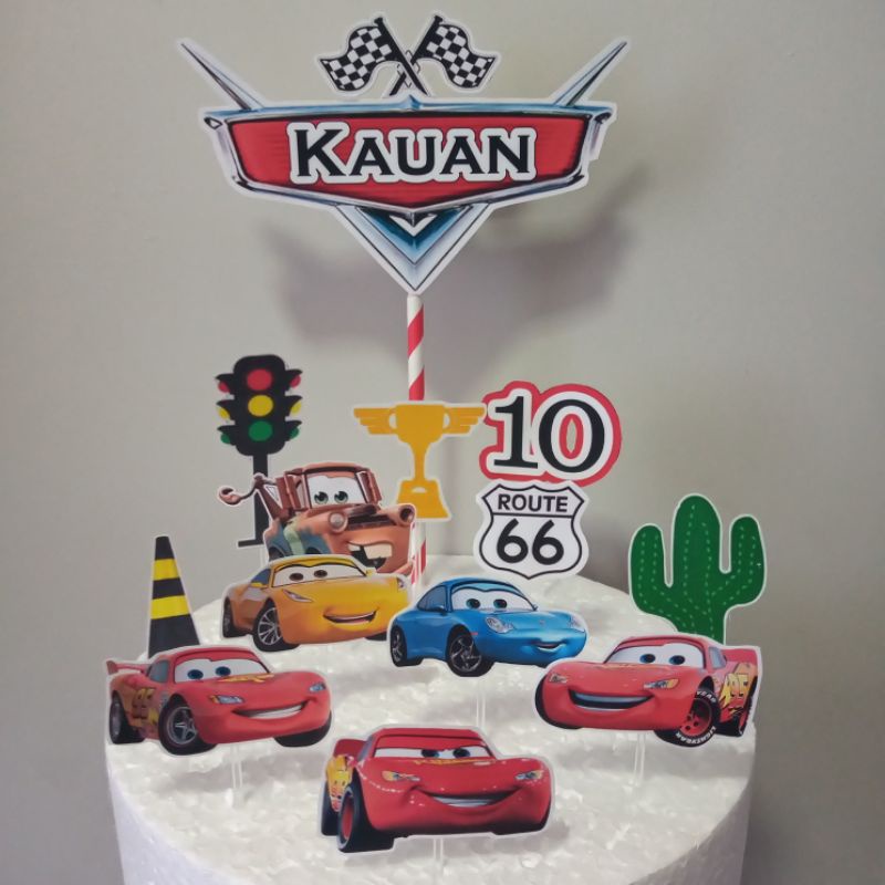 Topo De Bolo Personalizado Tema Carros Toppers De Bolo Personalizados