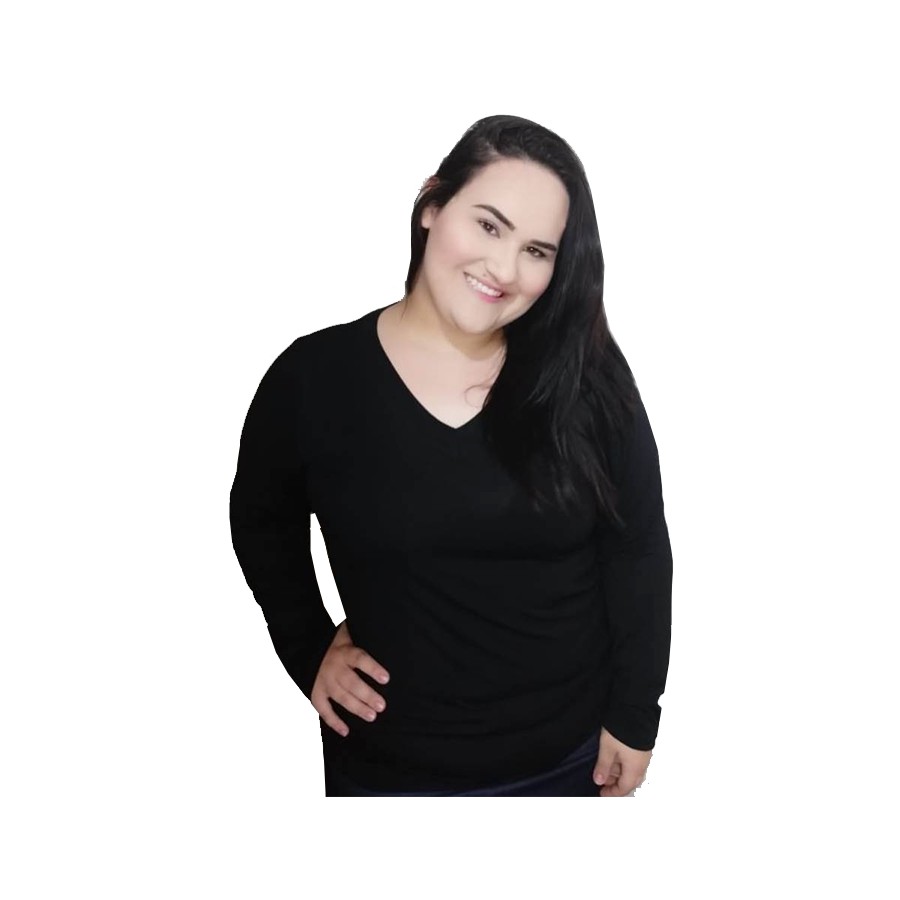 Blusa pulôver plus size feminina de abóbora manga longa solta