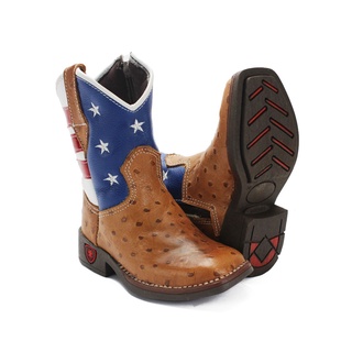 Bota Infantil Country Texana Botinha Couro Masculina