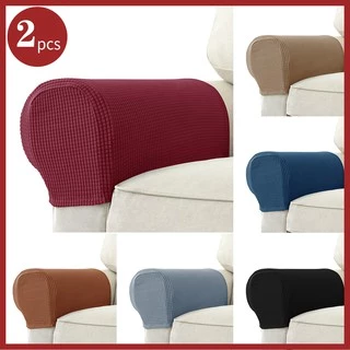 2PCS Capas De Braços Alongados Spandex Antiderrapantes Para Cadeiras Sofá Recliner De Poltrona , Pinos De Torção Livres