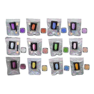 Kit 12 Pó Cromo Metalizado Unhas Cromado Decoração Atacado em Oferta na Shopee