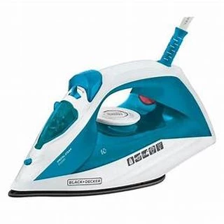 Ferro de Passar Roupa a Vapor e Seco 127/ 220V Black & Decker Azul Base anti-aderente