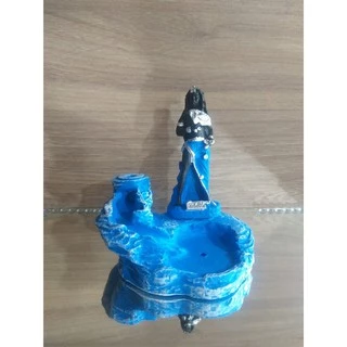 Incensário Cascata Com Orixá Iemanjá 10cm Em Resina