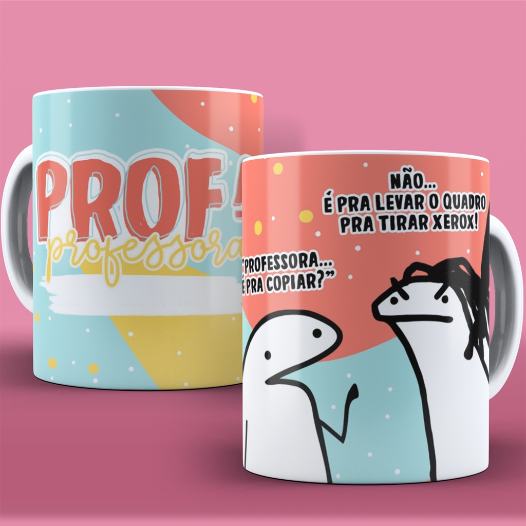 Caneca Profissões Flork Professora Shopee Brasil 0492