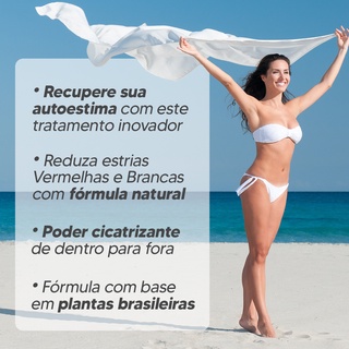 Creme Para Estrias CicatriSSim Kit 2 unidades - Para Estrias Brancas e Vermelhas - Tratamento para 4 a 6 meses - Antiestrias da Barriga, Pernas, Braços, Glúteos, Quadril ou Seios