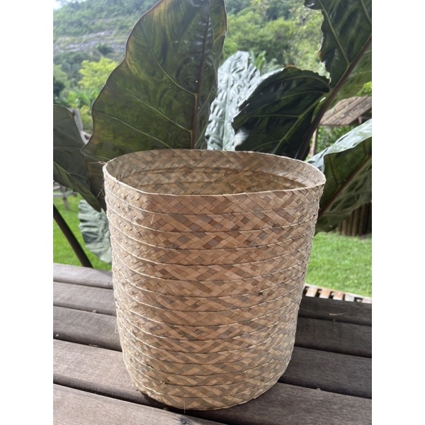 cesto de palha artesanal (35a38cm)