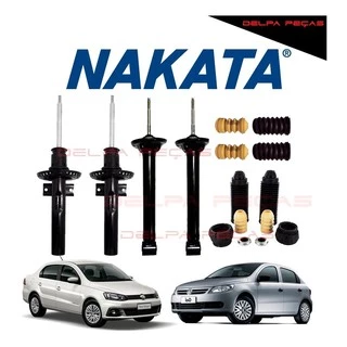 Kit 4 Amortecedor Nakata + Kits Gol Voyage G5 G6 1.0 1.6 2013