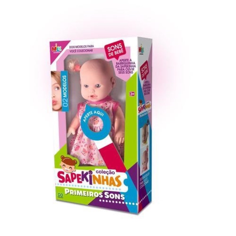 Boneca Bebezão Que Fala e Faz Sons de Bebe Chora Brinquedo Milk Brinquedos