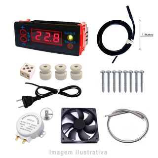Kit para montar Chocadeira Termostato Motor Cooler Isoladores Resistência