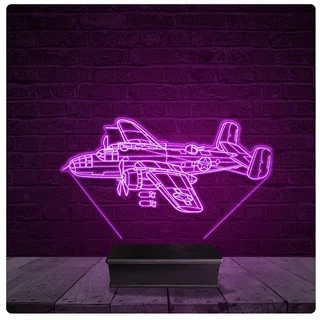 Luminária e Abajur Acrílico Led - Avião Segunda guerra 01