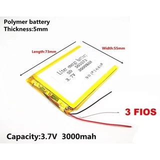 Bateria Tablet Foston 7 polegadas 5mm X55mm X 73mm 3 Fios 3000mah