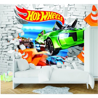 Papel de Parede Quarto Infantil Menino Carros de Corrida