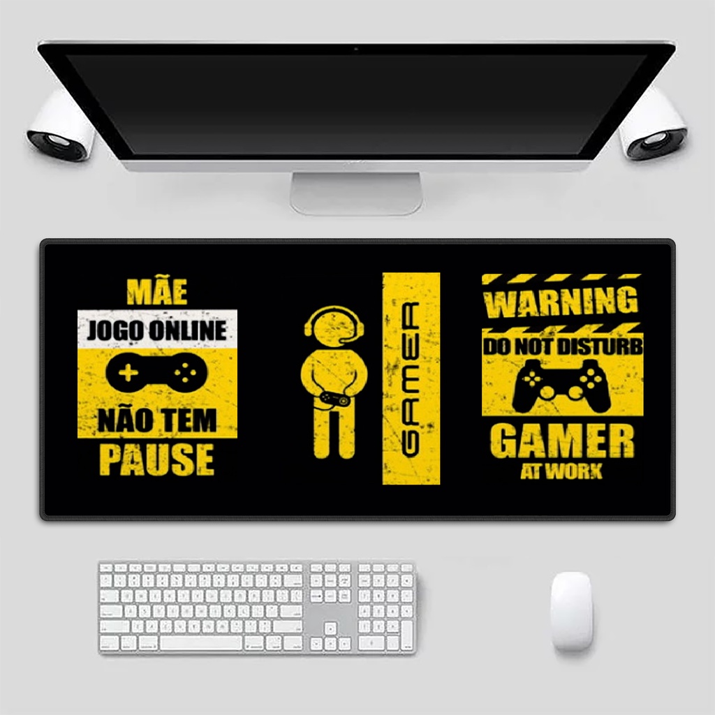 Mouse Pad Grande 90x40 Couro Gamer Desk Pad Do Not Disturb Shopee