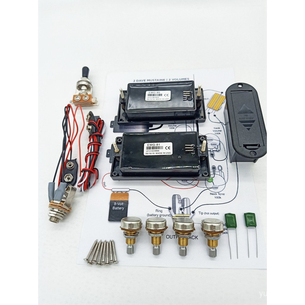 Emg 81 85 Ativo Pickup Humbucker Ativo 9 V Fonte De Alimentação Da