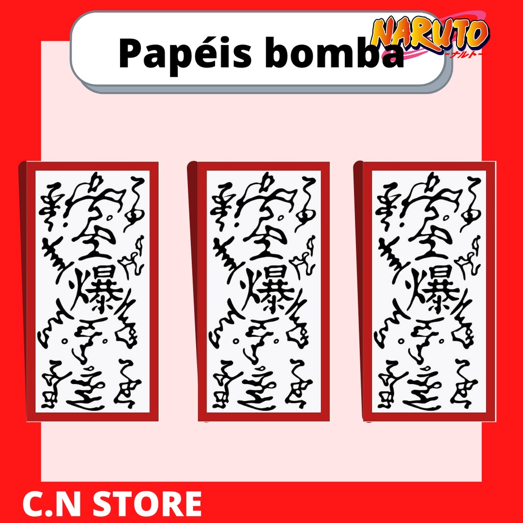 3 Papéis Bomba - Naruto Shippuden Minato Kakashi Akatsuki Deidara Konan ...