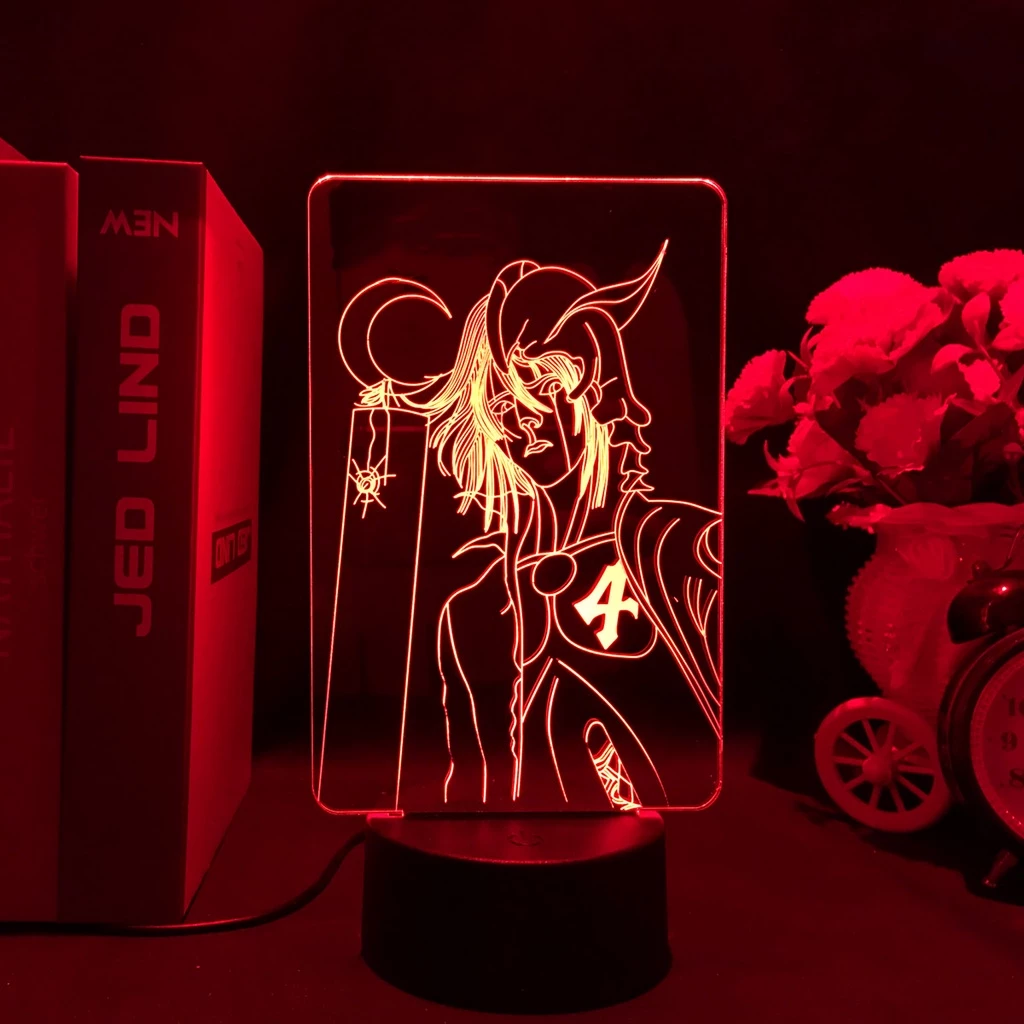 Lâmpada Anime 3d Alvejante Ulquiorra Cifer Para Decoração De Quarto Luz Noturna Legal Presente De Aniversário Acrílico Led