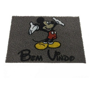 Tapete Capacho Limpe Sim 60x40 Cm Mickey Bem Vindo Decorativo porta entrada Casa Lar quarto vinil