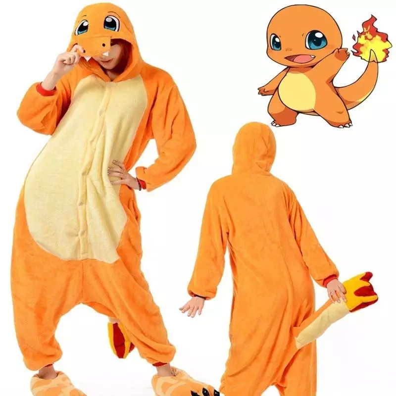 Macacão De Pijama Adulto De Flanela Flexível Com Desenho De Animal / Pikachu