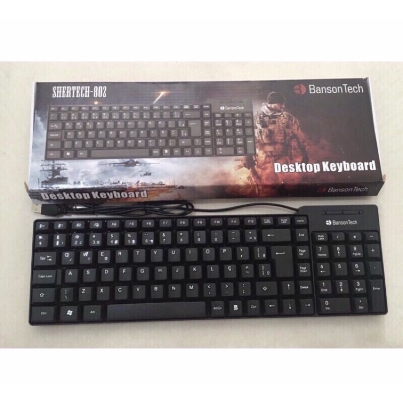 Teclado USB BansonTech BANSON-802-702-2101 | Shopee Brasil