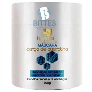 Mascara Carga de Queratina Hábito Cosméticos Reconstrução Cabelos Fracos