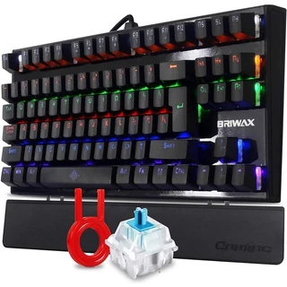 Teclado Gamer Mecânico Chroma Switch Blue Led RGB Usb Pc Abnt2 Jogos