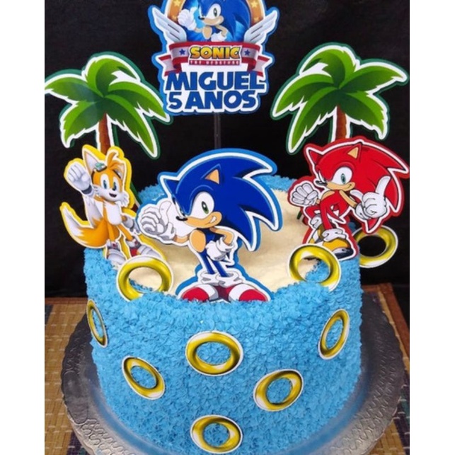 Sonic decoration  Bolo de aniversário sonic, Festas de aniversário do sonic,  Festa sonic