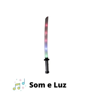 Brinquedo Infantil Espada Samurai Ninja Luz e Sons Katana